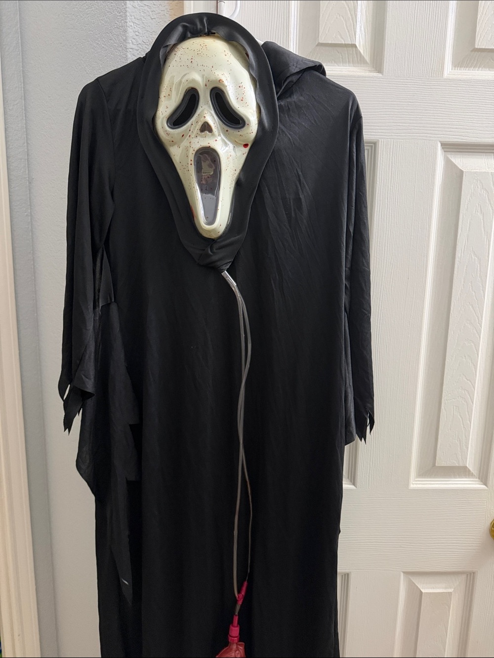 Kids Black Ghost Face Hooded Costume with Mask